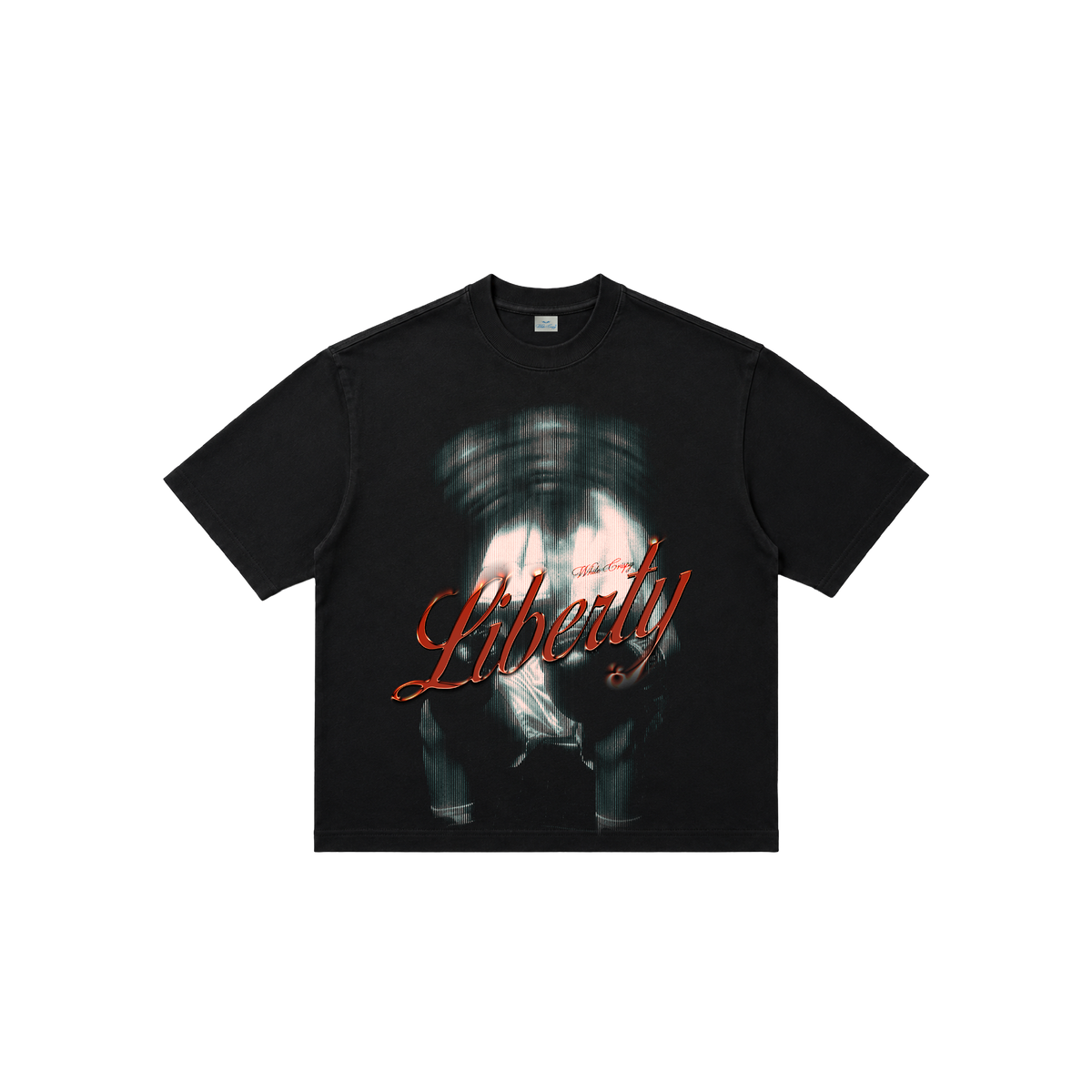 T SHIRT - LIBERTY — BLACK