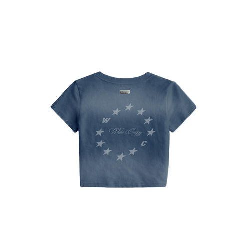 BABY TEE — FADED BLUE