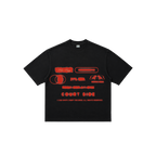COURT SIDE  T-SHIRT OVERSIZED — BLACK