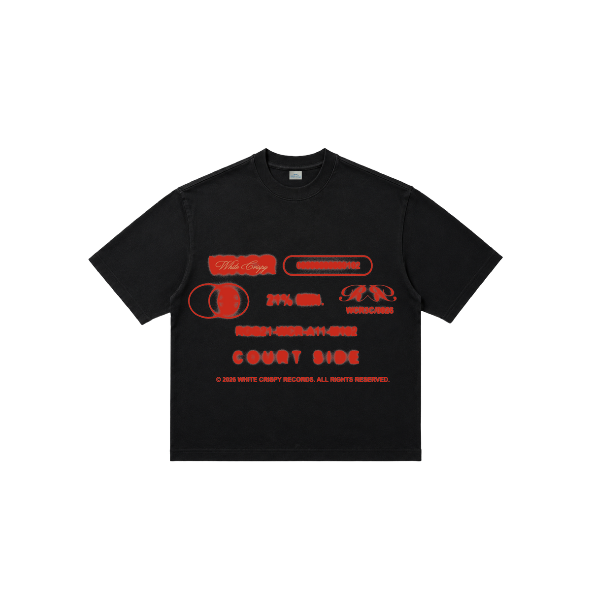 COURT SIDE  T-SHIRT OVERSIZED — BLACK