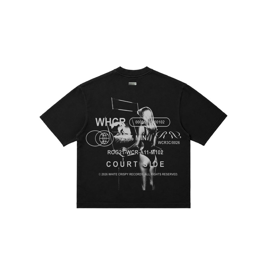 COURT SIDE  T-SHIRT OVERSIZED — BLACK